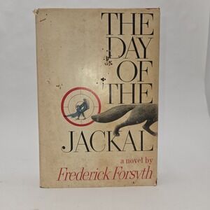 The Day of the Jackal Frederick Forsyth 1971 BOMC Hardcover w Dust Jacket Insert